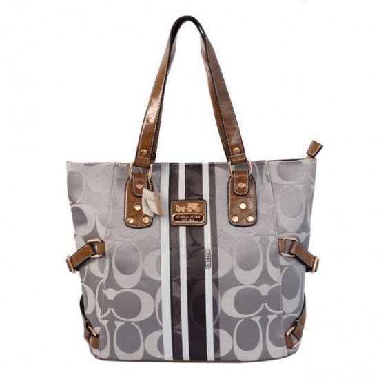 Coach In Signature Logo Medium Grey Totes BFD | Coach Outlet Canada